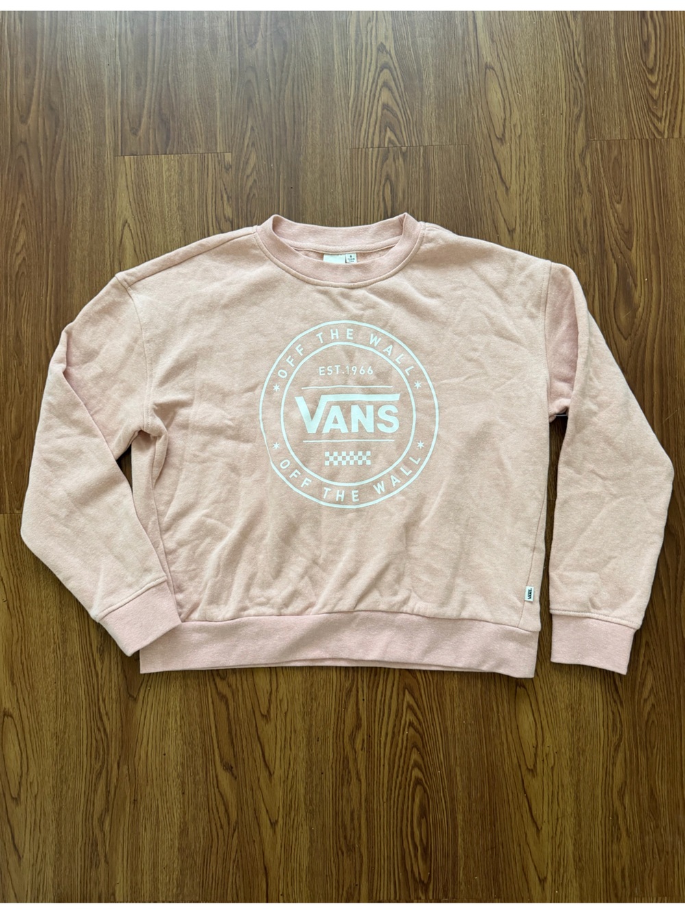 Vans Pale Pink Crewneck Sweatshirt with White Logo